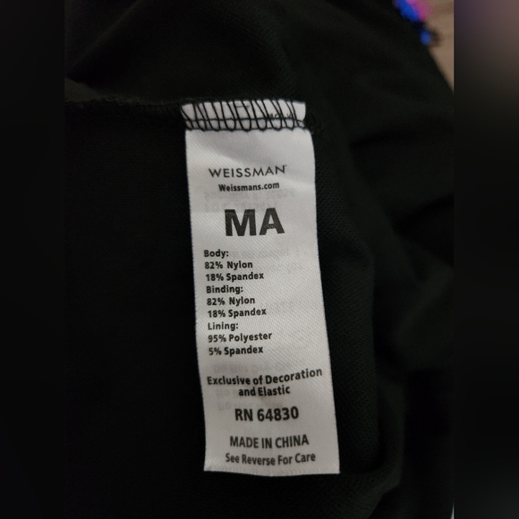 WEISSMAN Boom Boom Biketard MA Sequin Fringe Flapper Dance Costume - Picture 3 of 3